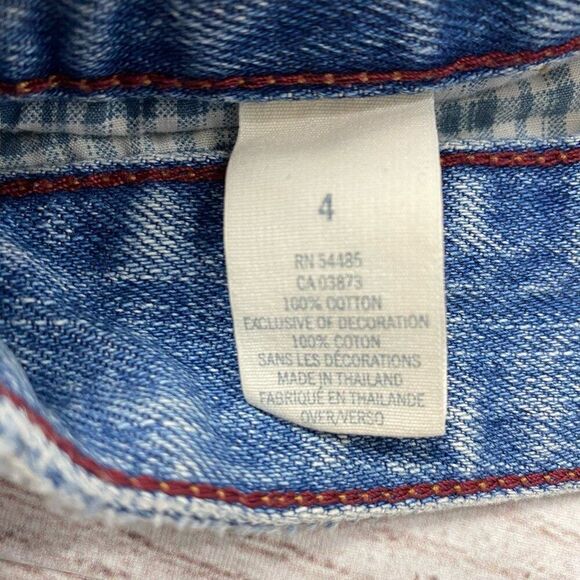 American Eagle ripped distressed 100% cotton short shorts sz 4 women - Picture 6 of 8